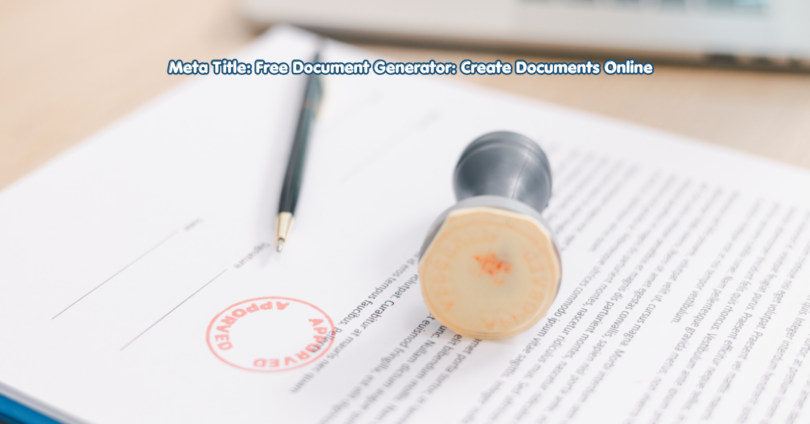 Meta Title Free Document Generator Create Documents Online