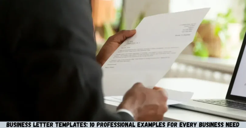 business letter templates: 10 professional examples for every business need