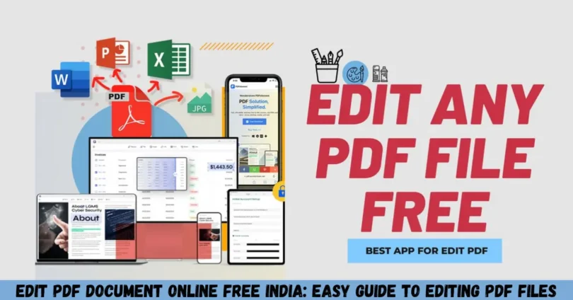 edit pdf document online free india: easy guide to editing pdf files