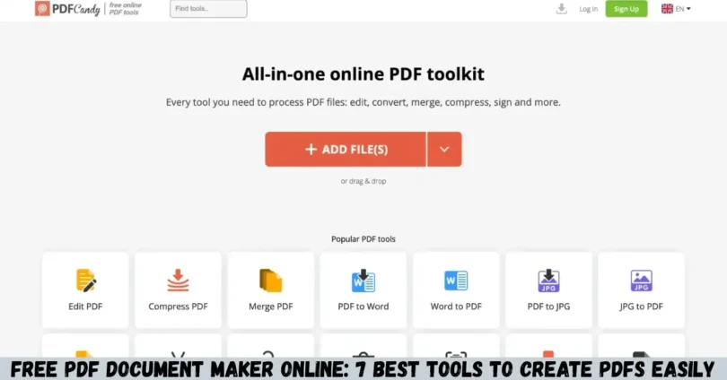 free pdf document maker online: 7 best tools to create pdfs easily