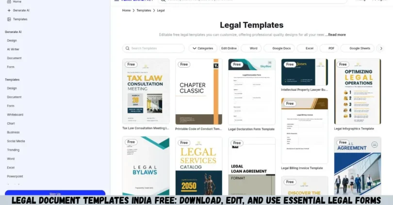 legal document templates india free: download, edit, and use essential legal forms