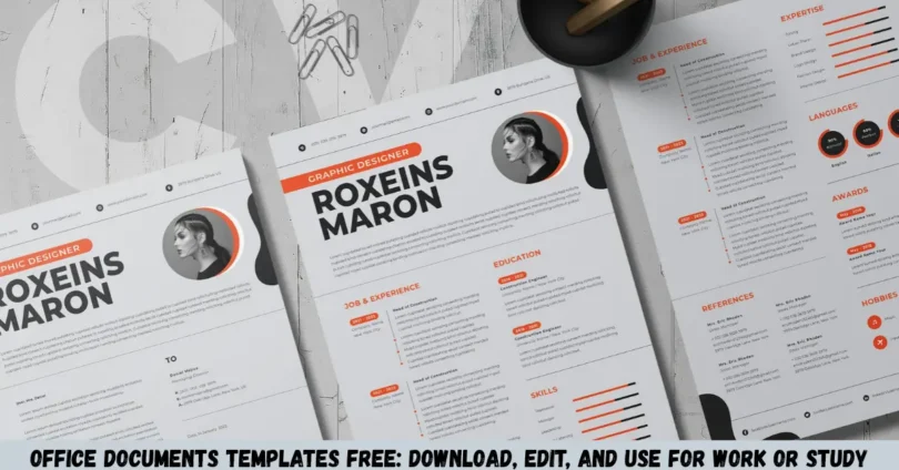 office documents templates free: download, edit, and use for work or study