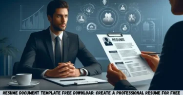 resume document template free download: create a professional resume for free