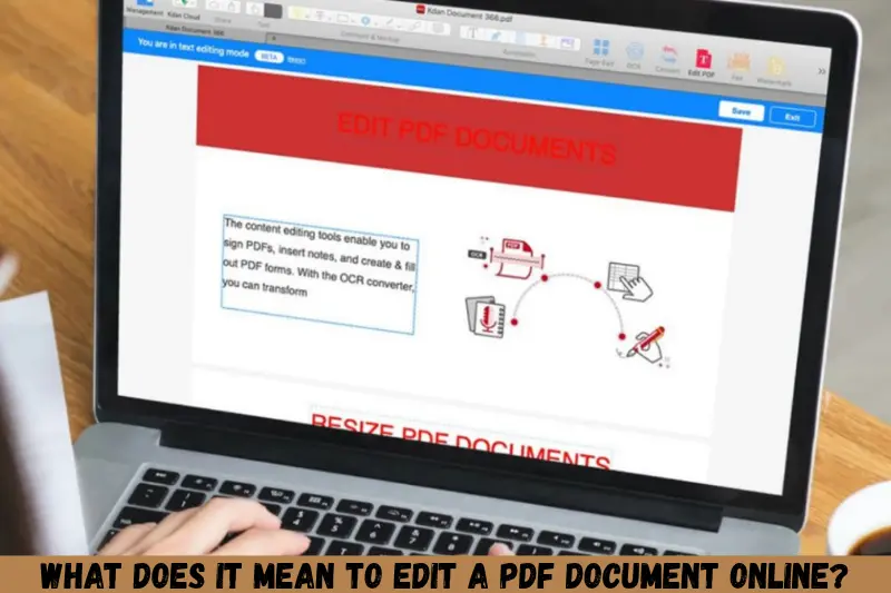 what does it mean to edit a pdf document online?